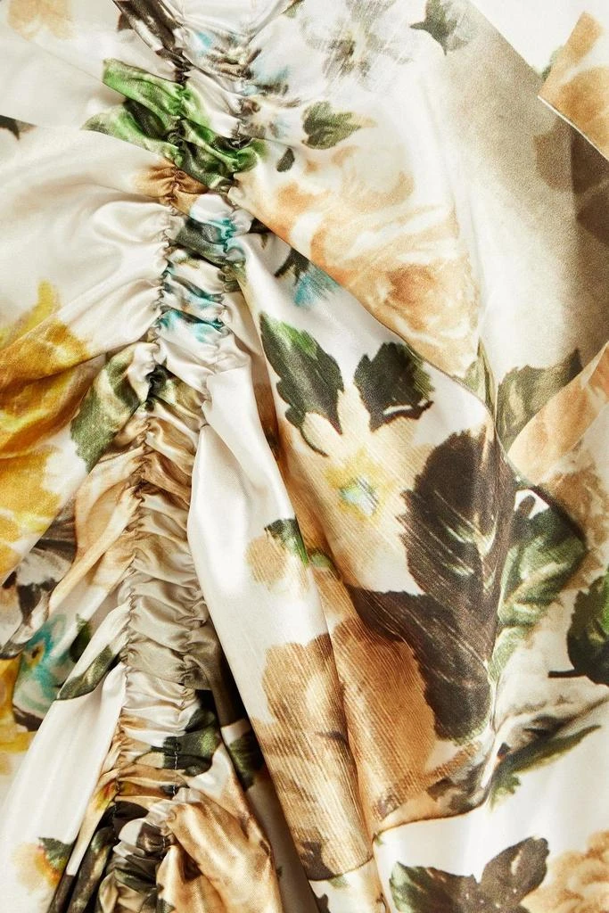 Preen By Thornton Bregazzi Heaven one-shoulder floral-print satin dress 4