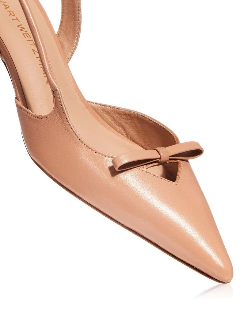 Stuart Weitzman Women's Tully 50 Bow Slingback Pumps 6