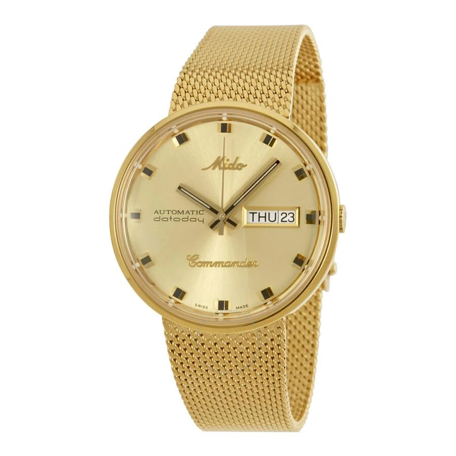 MIDO Commander Automatic Yellow Gold Plated Unisex Watch M8429.3.22.13 1