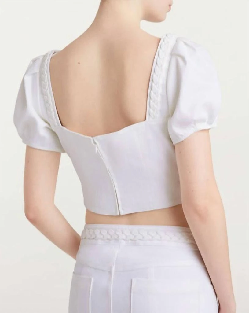 Cinq a Sept Braided Braden Top In White 3