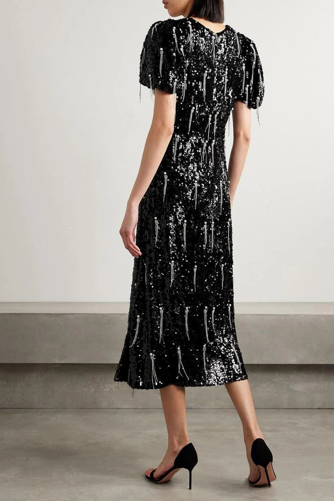 MARKARIAN Lavinia embellished sequined chiffon midi dress 3