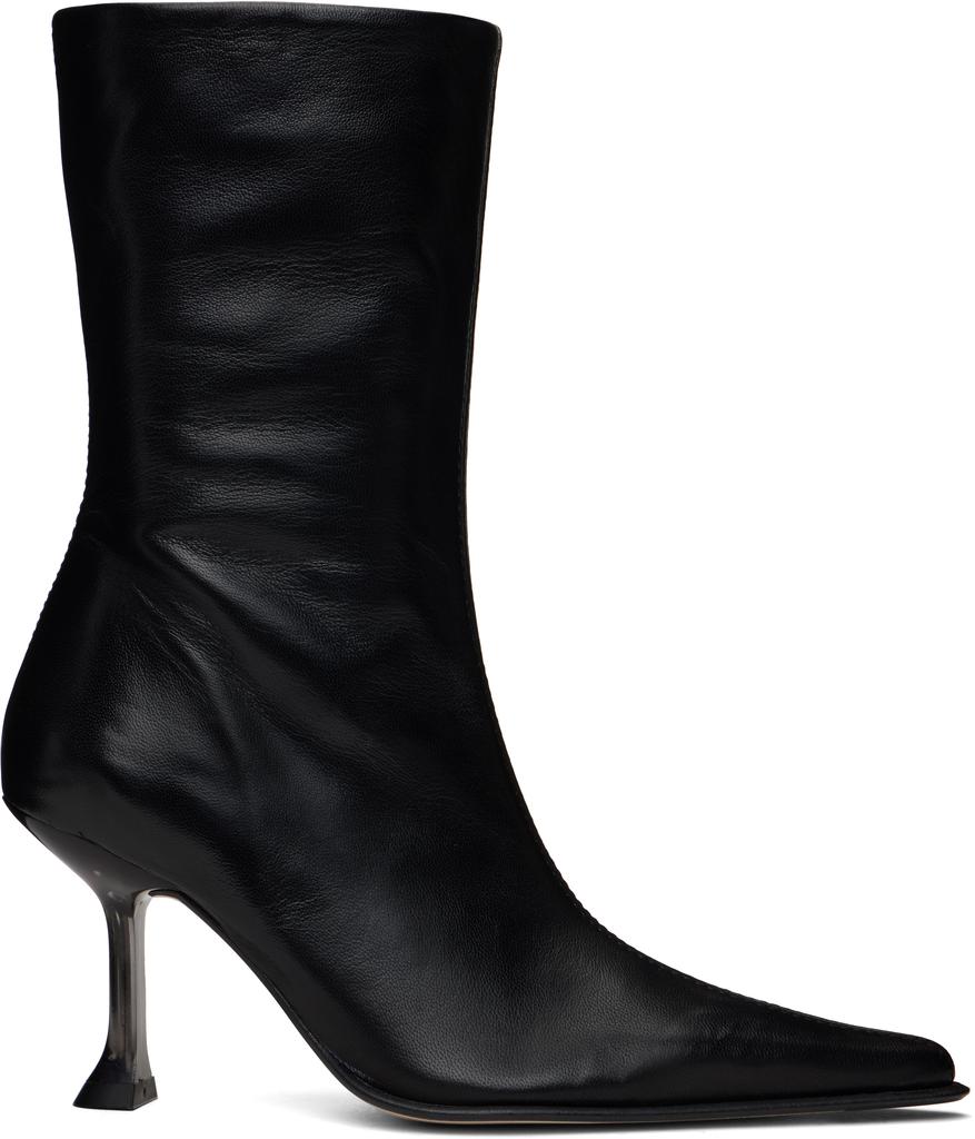 【関税込み】Miista ブラウン Alba ブーツ Heya Black Brown Stitching Ankle Boots | Miista