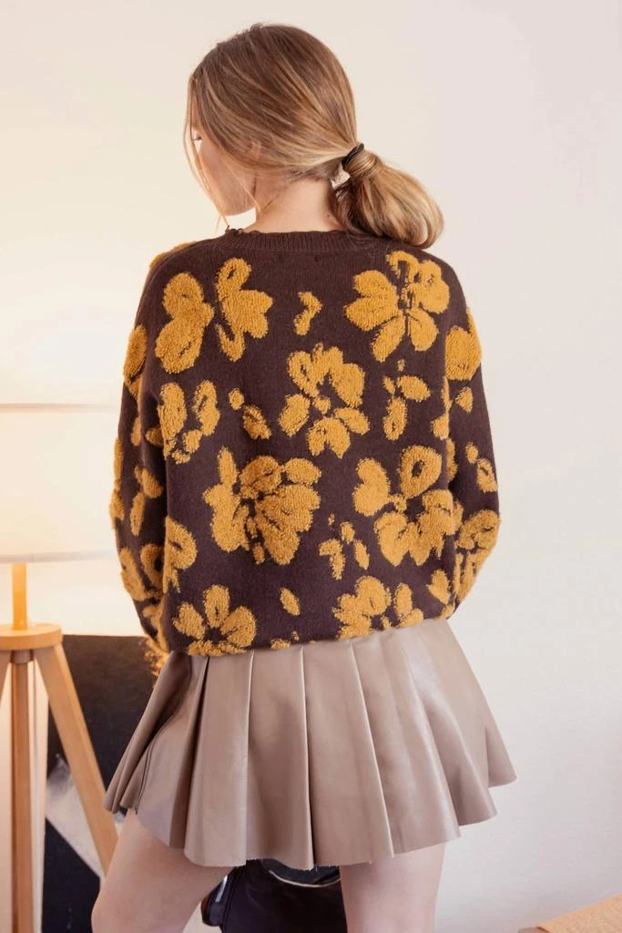 Blu Pepper Blu Pepper - Floral Distressed Sweater 2