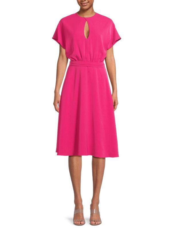 Black Halo Lovewick Dolman-Sleeve Midi-Dress
