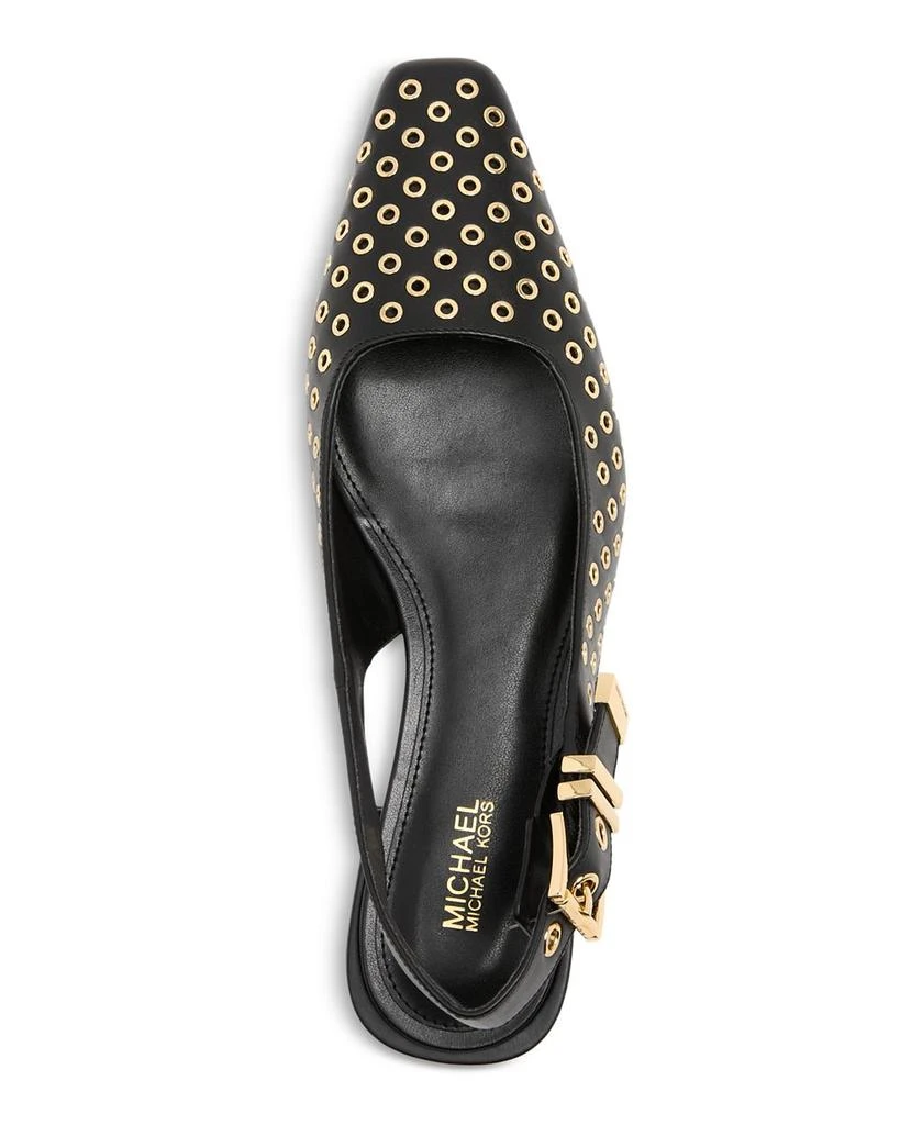 Michael Kors Women's Darrington Grommet Embellished Slingback Flats 3