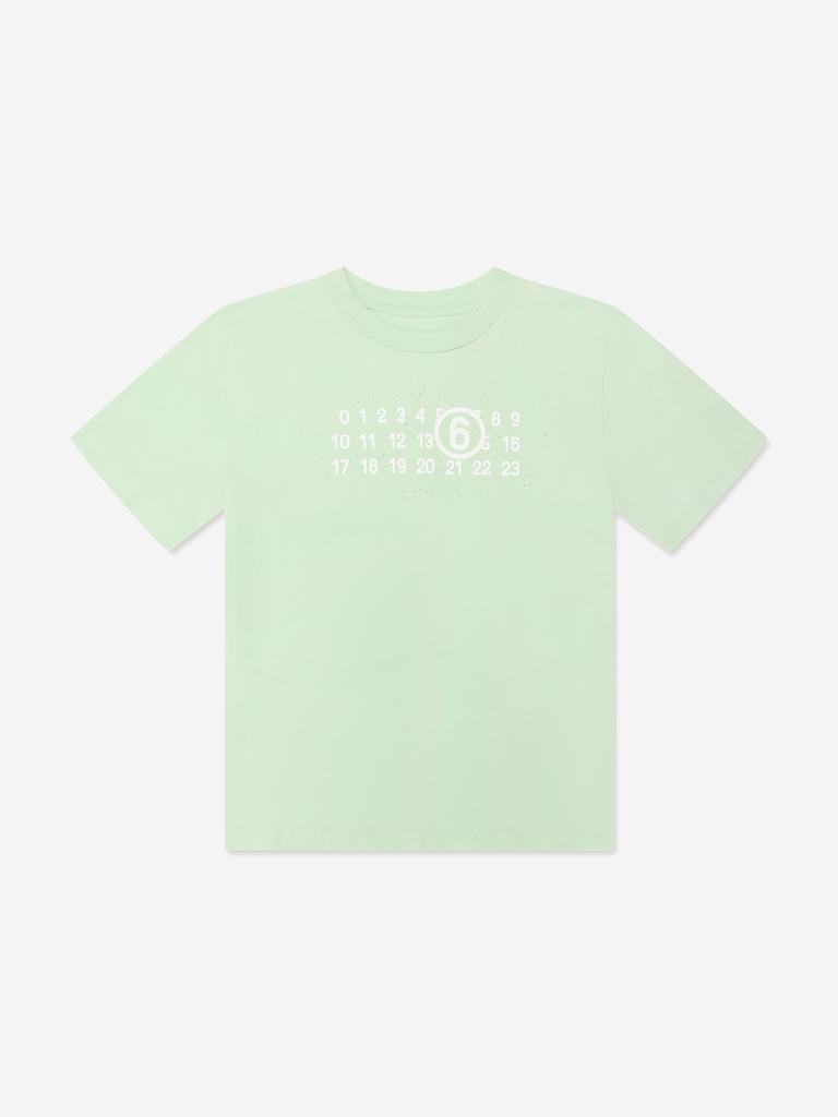 MM6 Maison Margiela Kids Logo T-Shirt in Green