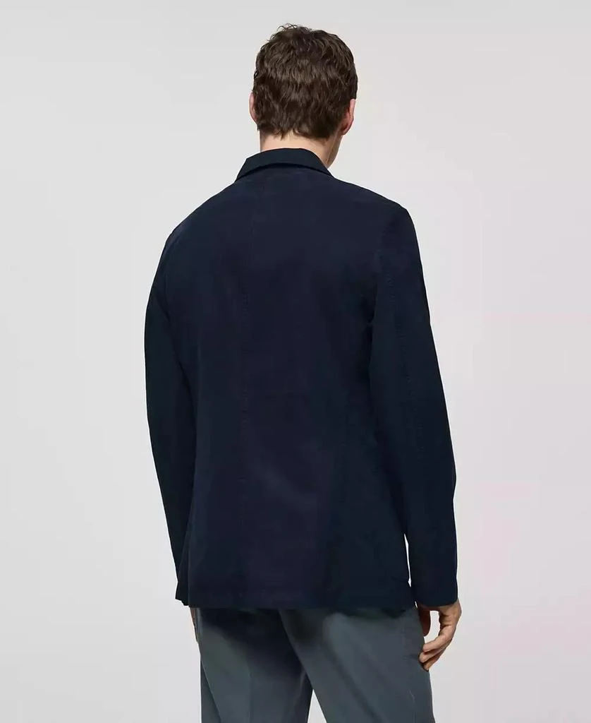 Mango Men's Slim Fit Linen Cotton-Blend Blazer 7