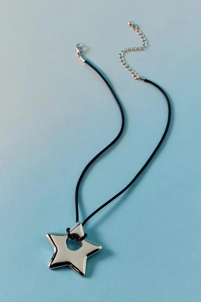 Urban Outfitters Jade Star Pendant Corded Necklace 2