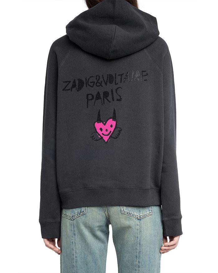 ZADIG & VOLTAIRE Georgy Mo Multi Heart Rhinestone Anthracite