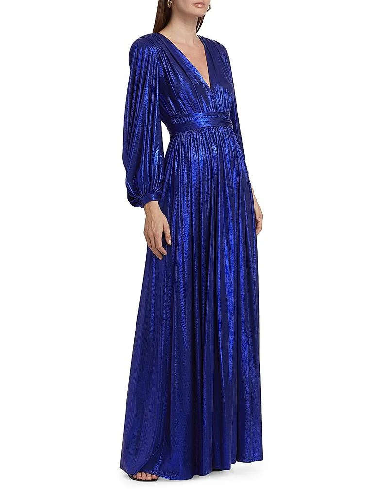 BRONX AND BANCO Zoe Metallic Long-Sleeve Gown 4