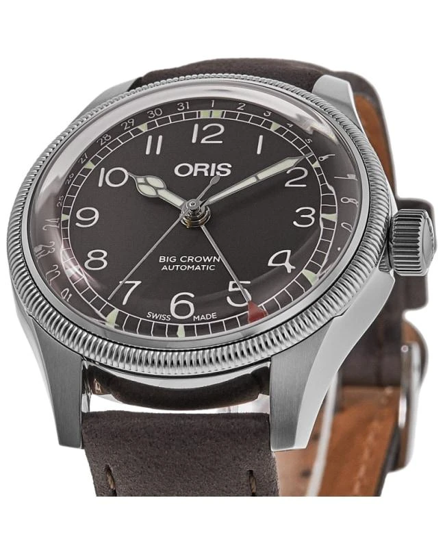 Oris Oris Big Crown Pointer Date Automatic Black Dial Brown Leather Strap Unisex Watch 01 754 7749 4064-07 5 17 67G 2