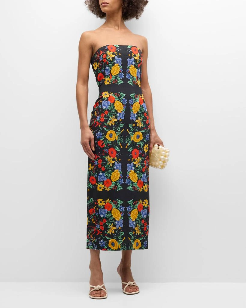 Cara Cara Leah Strapless Floral Midi Dress 3
