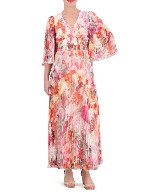 Vince Camuto Floral Accordion Pleat Maxi Dress 3