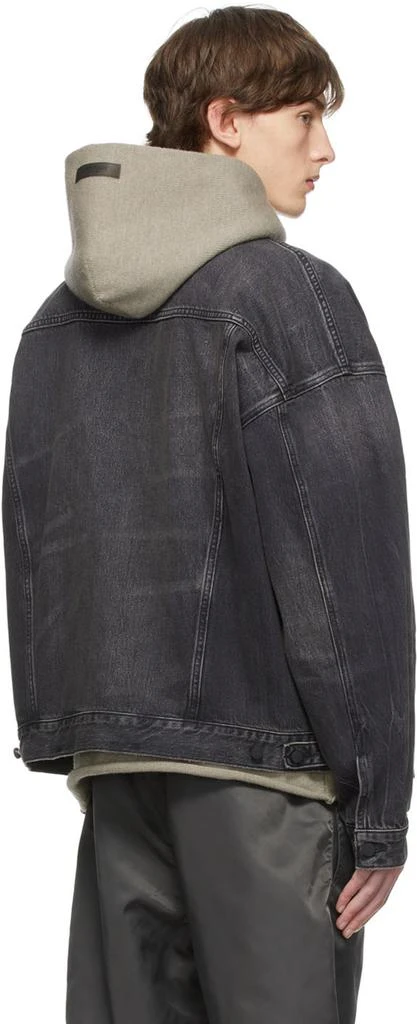 Essentials Black Faded Denim Jacket 3