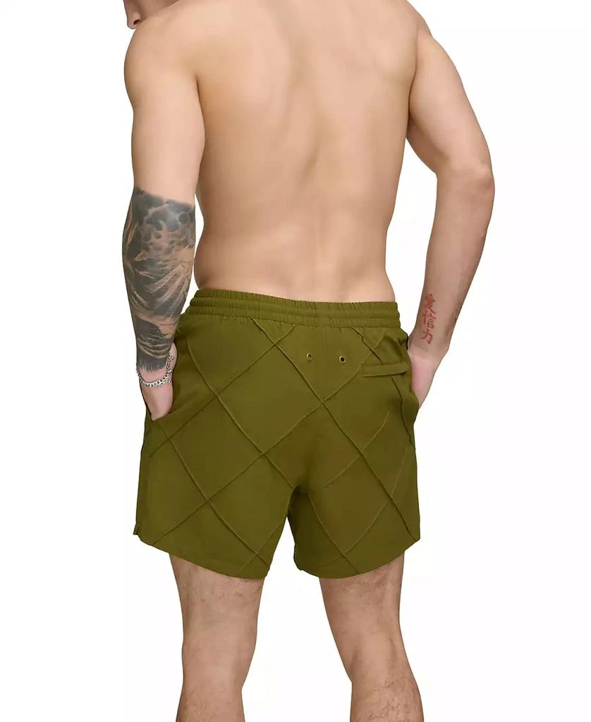 DKNY Men
s Diamond Pintuck Performance 5" Volley Shorts 2