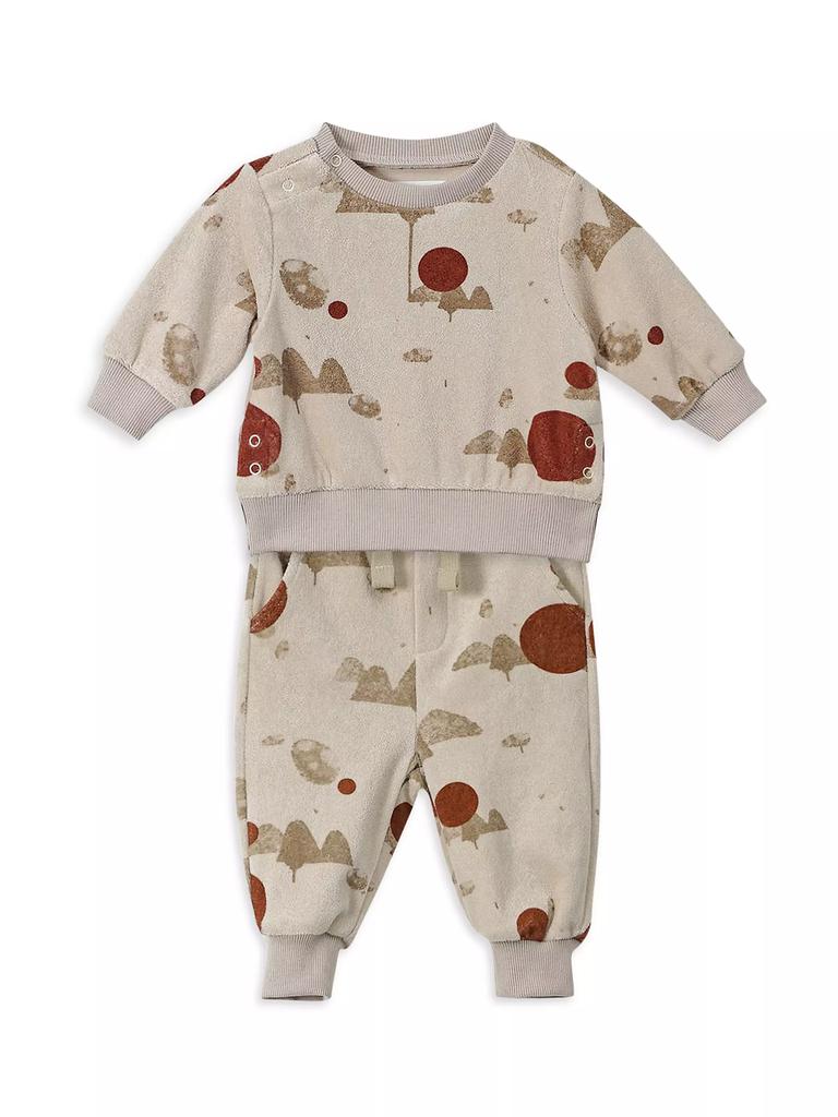 Omamimini Baby's Printed Terry Joggers