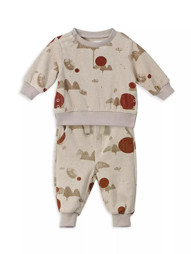 Omamimini Baby's Printed Terry Joggers 2