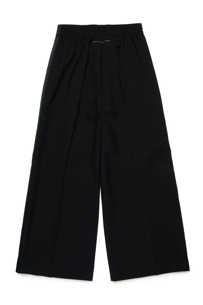 MM6 MM6 Maison Margiela Kids Logo Embroidered Pleated Trousers 2