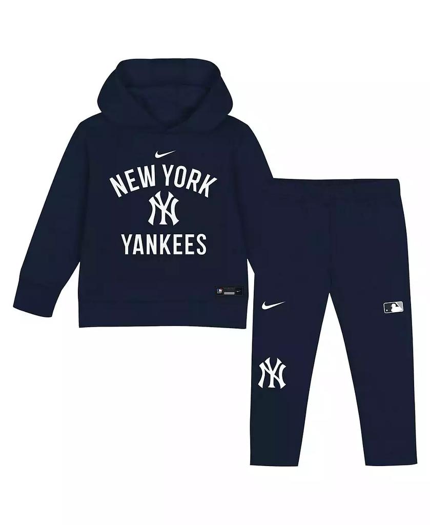 NIKE Toddler 2-Piece Navy New York Yankees Club Fleece Pullover Hoodie and Sweatpants Set