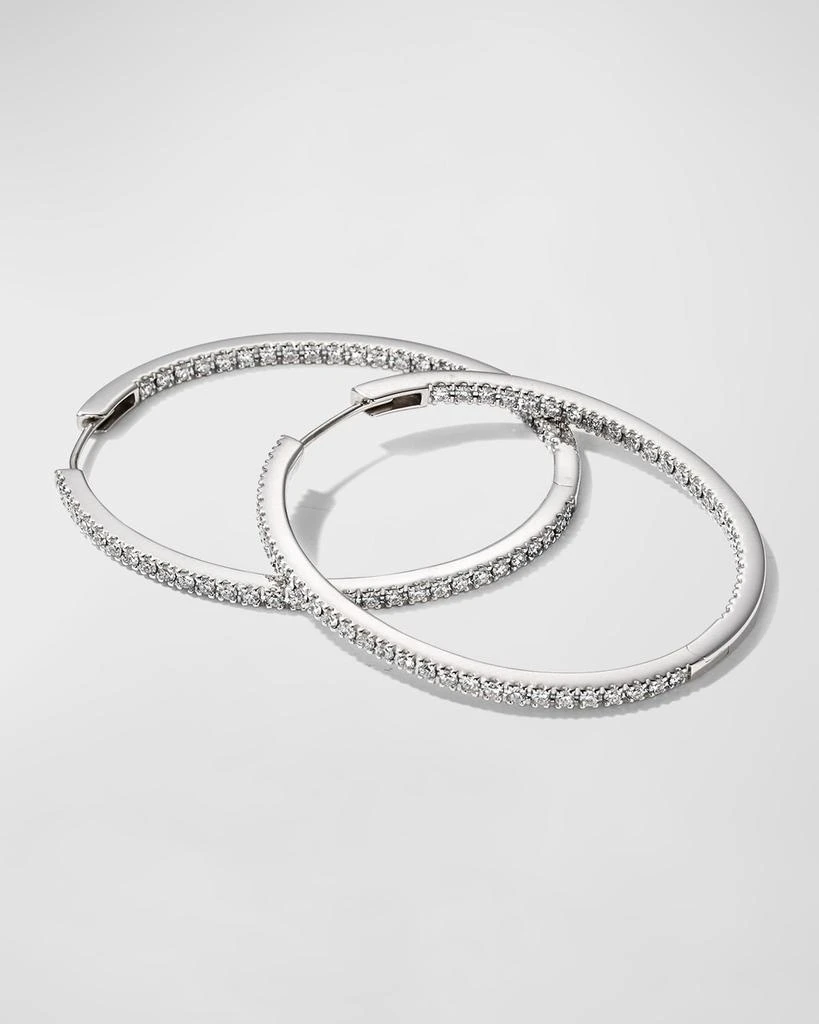 Memoire 18K White Gold & Diamond Infinity Hoop Earrings, 1.25 tdcw 3