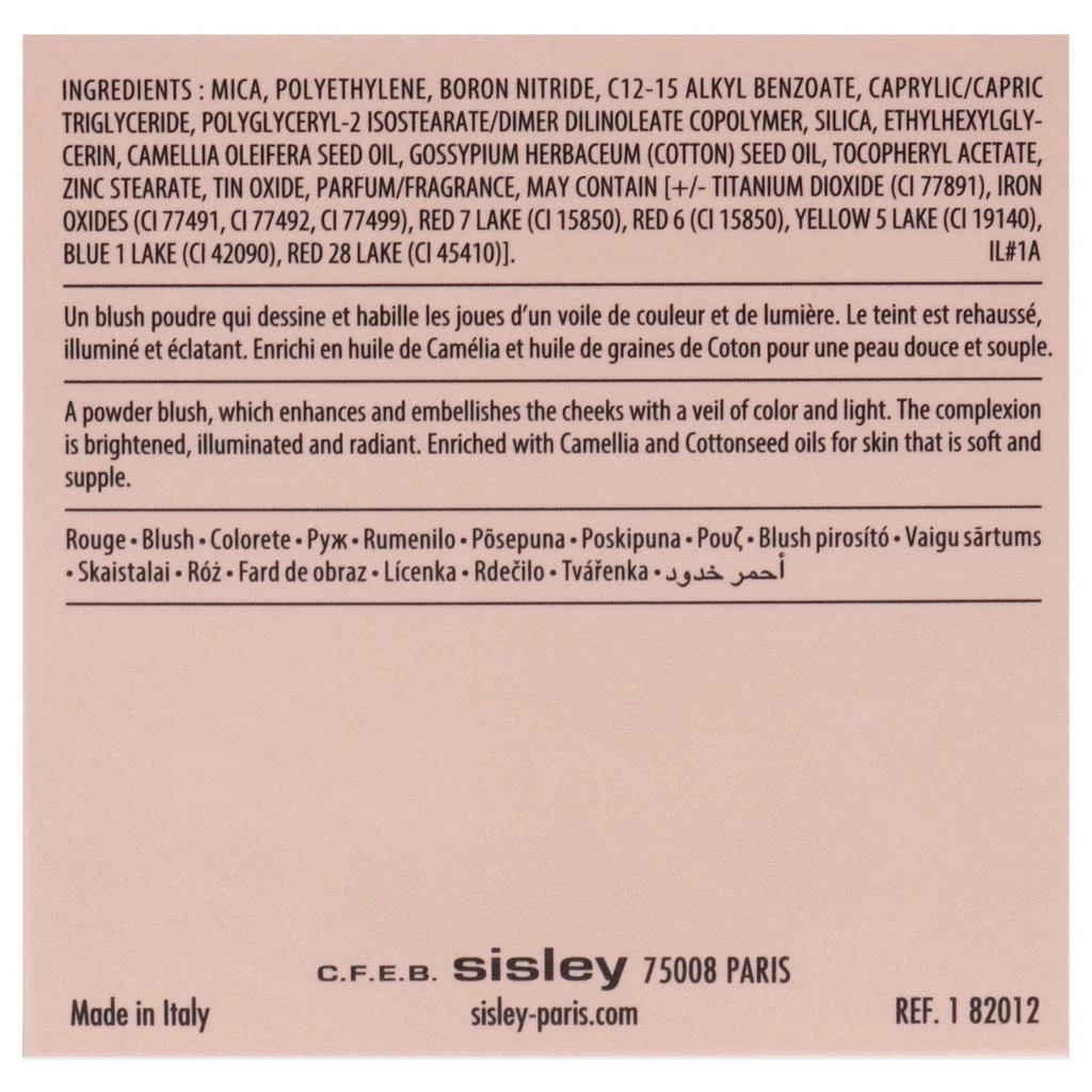 Sisley Le Phyto Blush - 02 Rosy Fushia by  for Women - 0.22 oz Blush 6