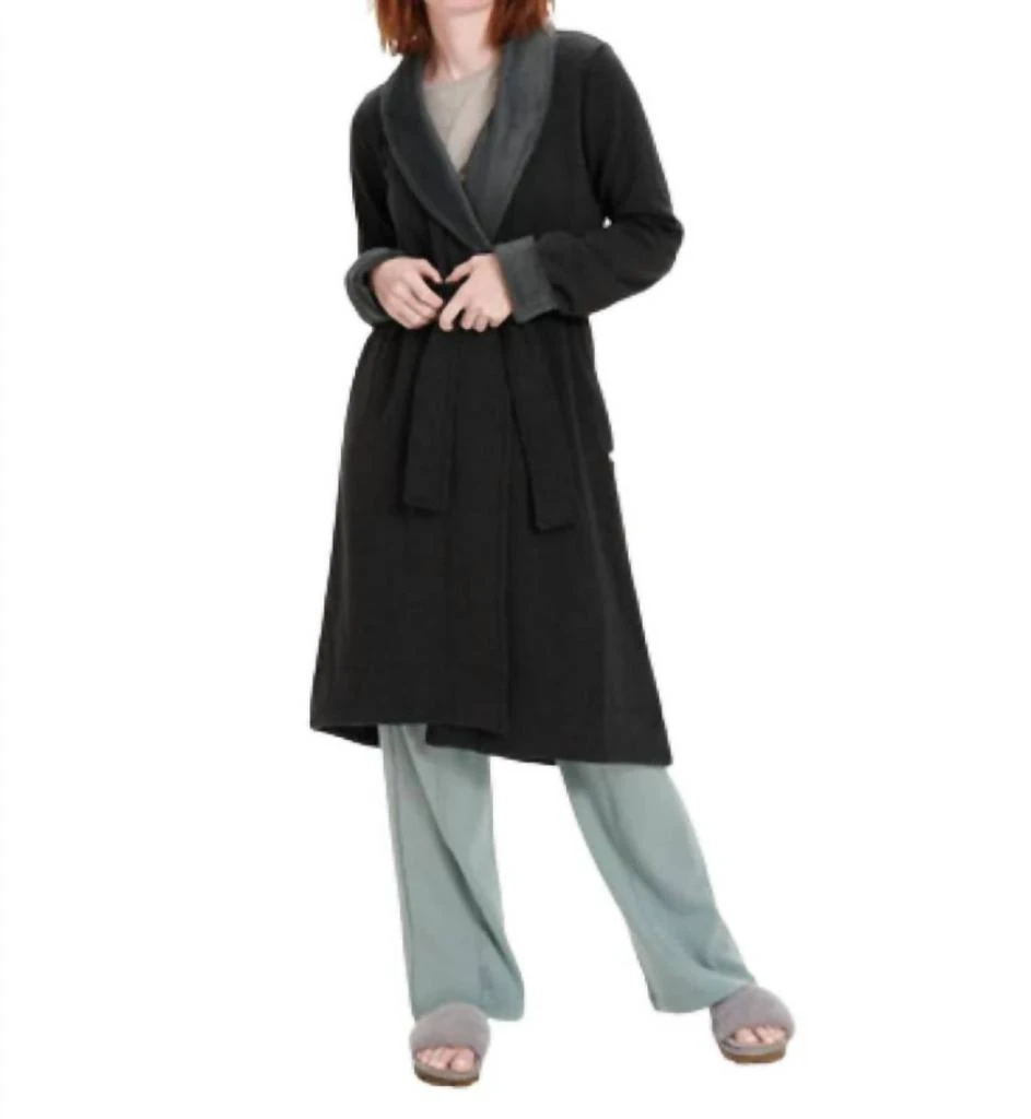 UGG Duffield Ii Robe In Black Bear Heather 1