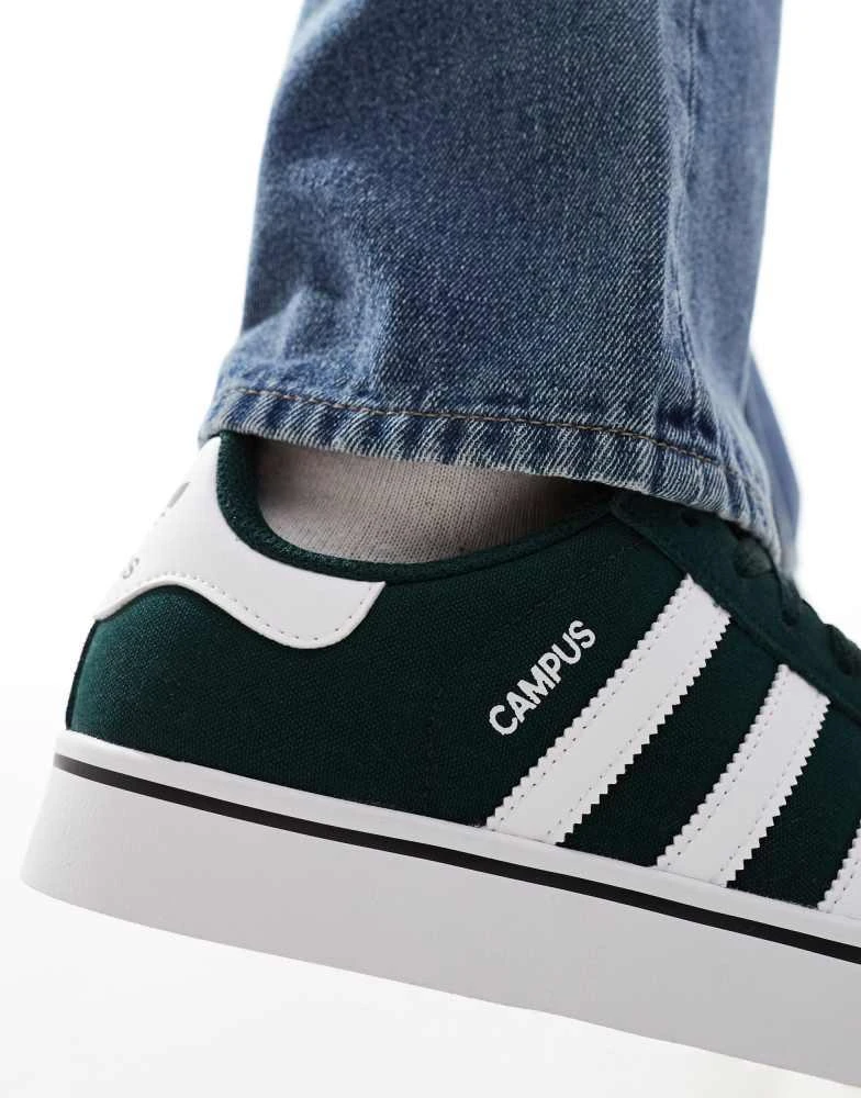 Adidas adidas Originals Campus Vulc trainers in dark green 4