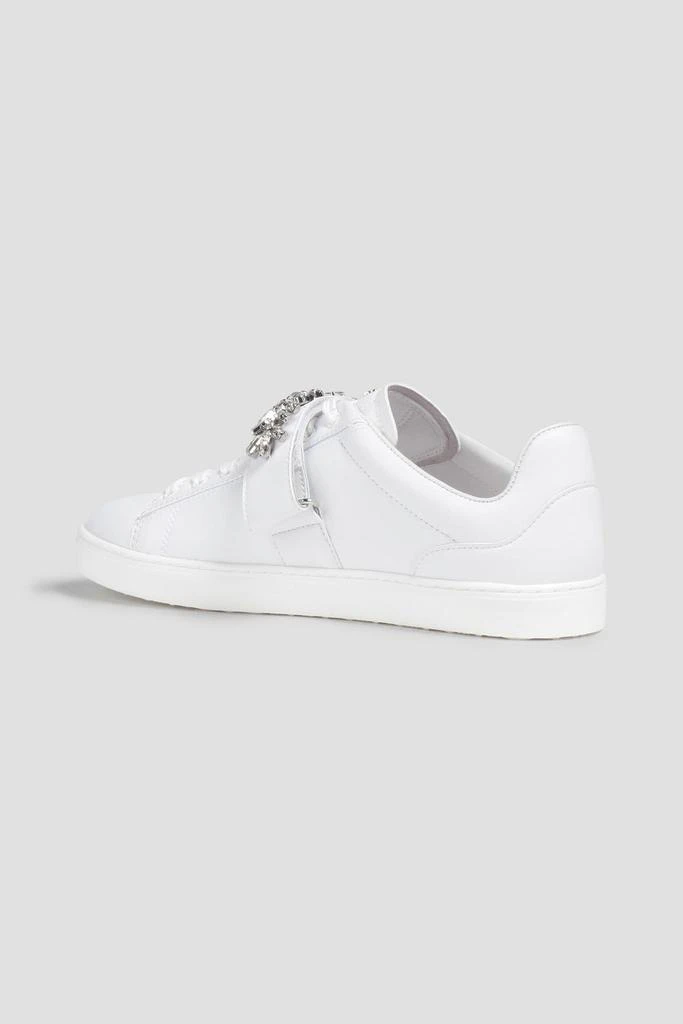 STUART WEITZMAN Promise crystal-embellished leather sneakers 3