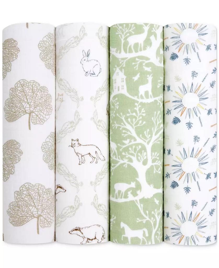 aden + anais Baby Boys or Baby Girls Muslin Swaddles, Pack of 4