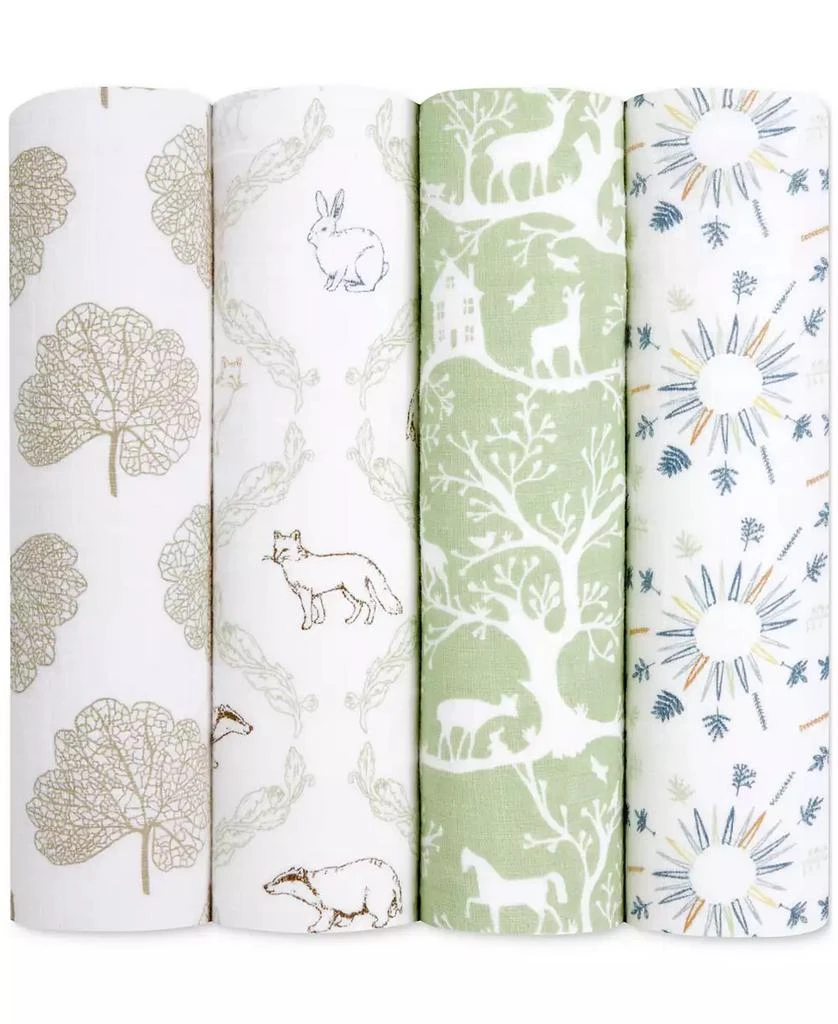 aden + anais Baby Boys or Baby Girls Muslin Swaddles, Pack of 4 1