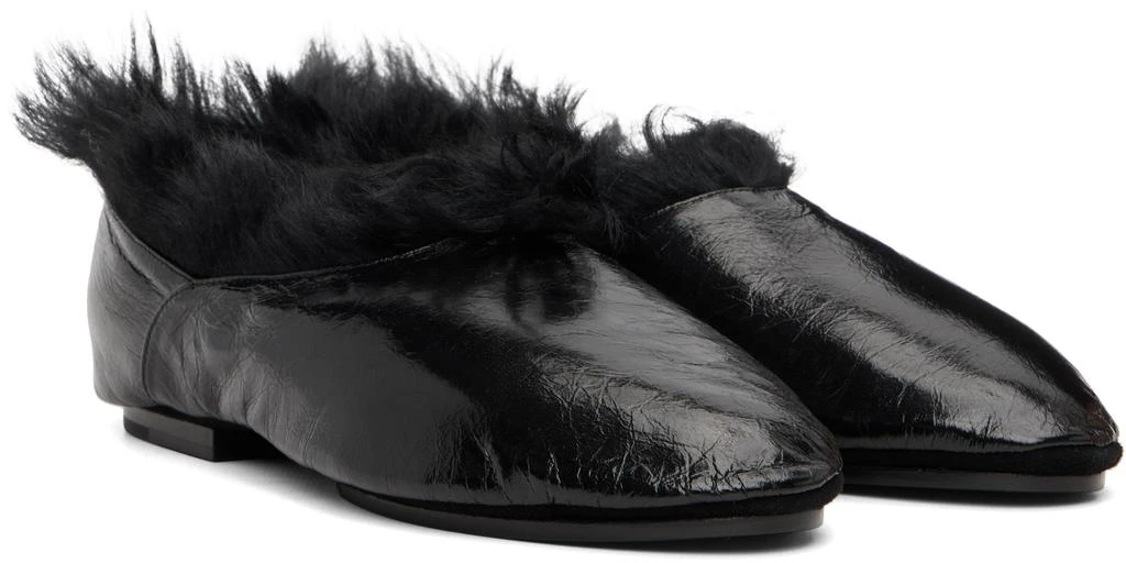 Jil Sander Black Deerskin Slippers 4