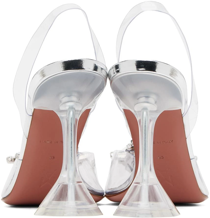 Amina Muaddi Transparent Begum Glass Slingback Heels 2