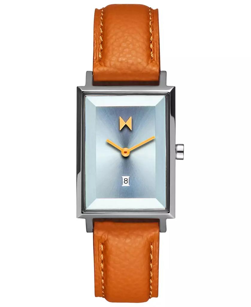 MVMT Women's Quartz Signature Square Tan Leather Watch 24mm