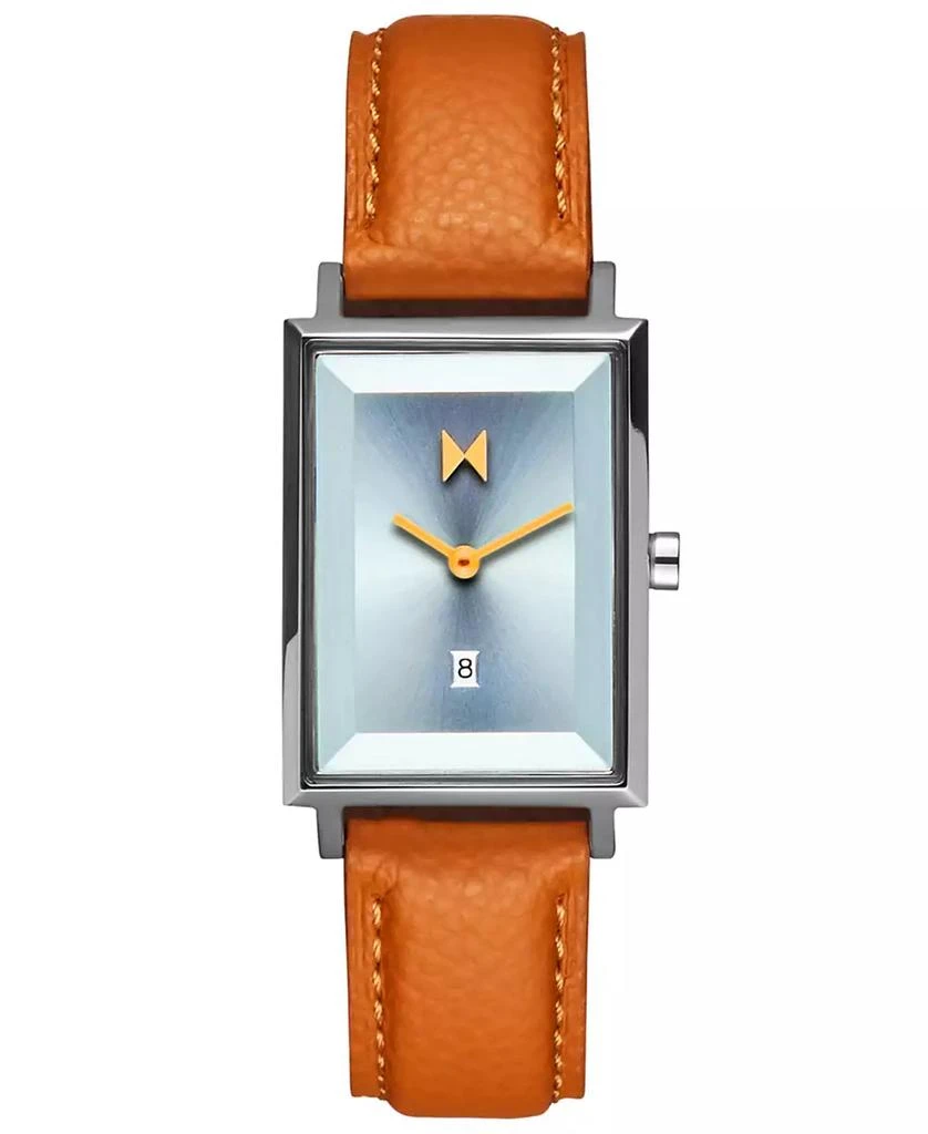 MVMT Women's Quartz Signature Square Tan Leather Watch 24mm 1