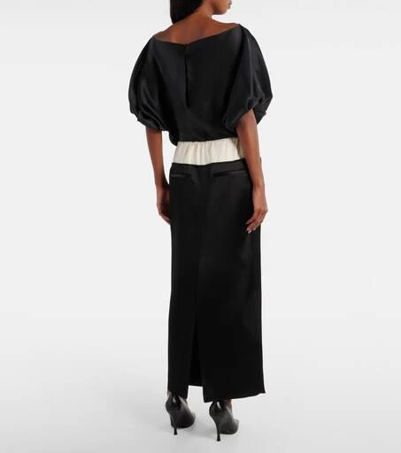 Khaite Chet satin maxi skirt 3
