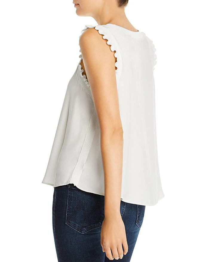 Cinq à Sept Cinq a Sept Lenore Ruffle Trimmed Silk Top 2
