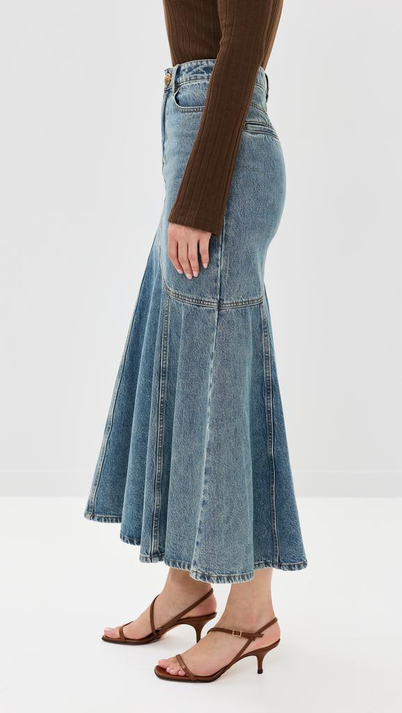 Zimmermann Illustration Denim Midi Skirt - Dresses & Skirts