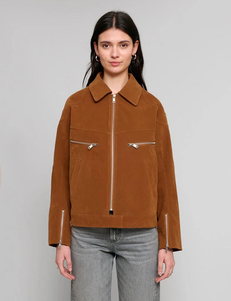 Pixie Market Faux Suede Moto Zip Jacket 4