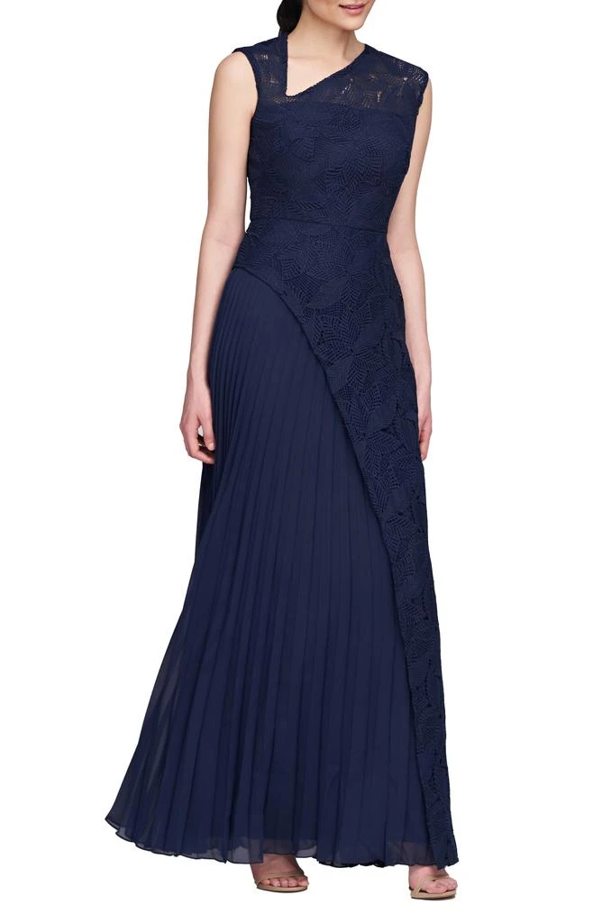 Kay Unger Dianna Lace Pleated Gown 3