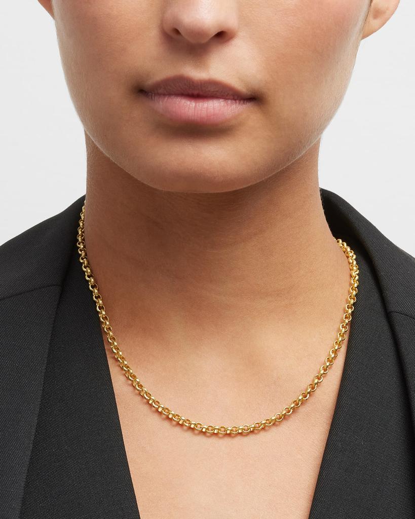 Elizabeth Locke 19K Tiny Link Necklace, 21"L