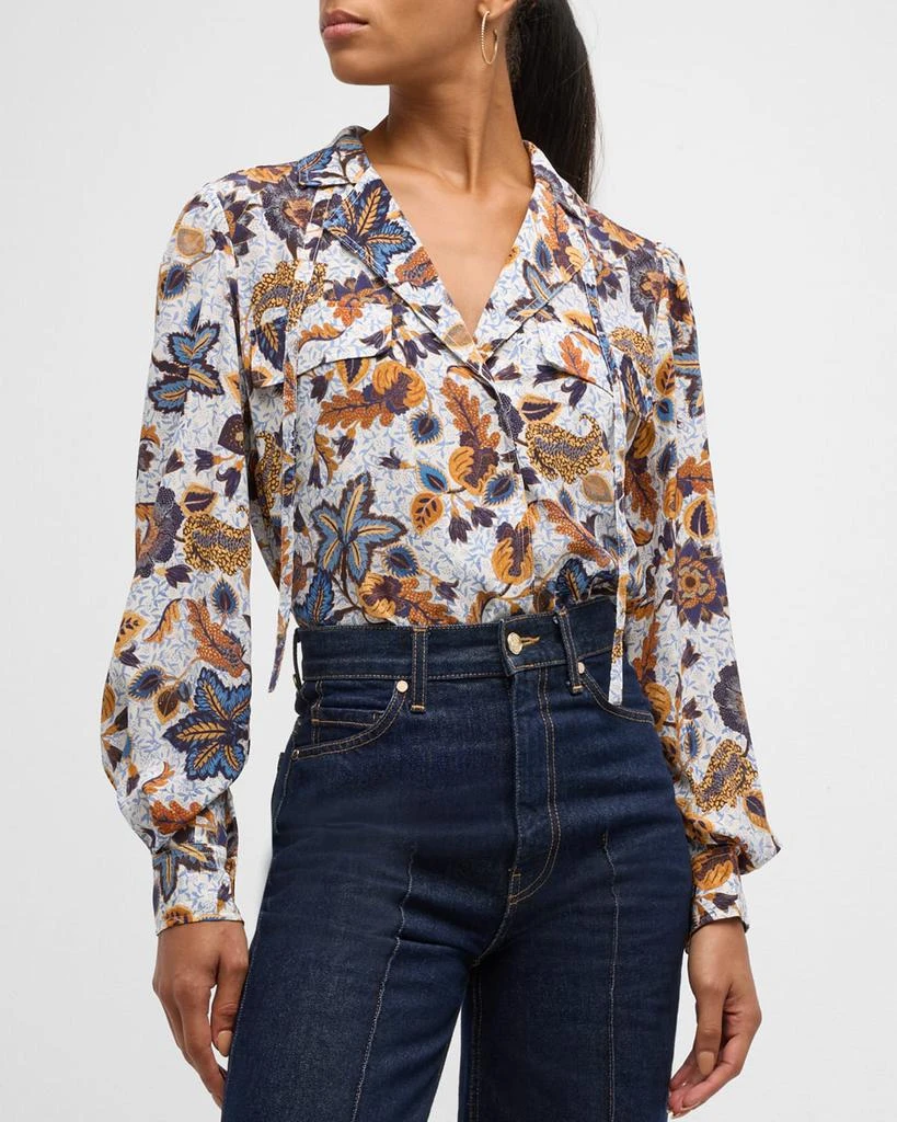 Ulla Johnson Florian Floral-Print Silk Blouse 4