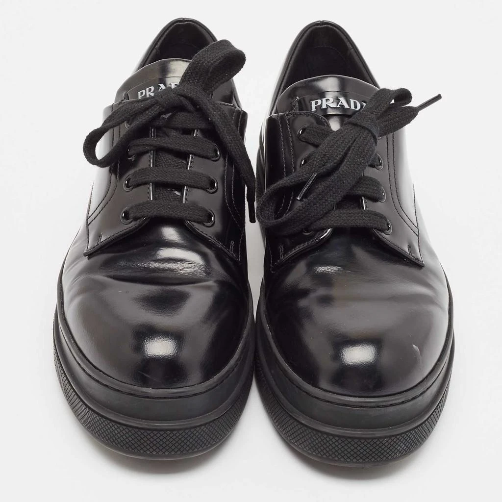 Prada Prada Black Leather Lace Up Oxford Sneakers Size 41 3