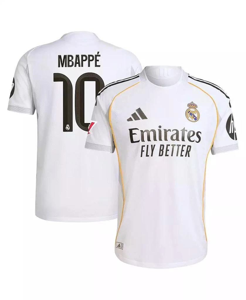 Adidas Men's Kylian Mbappé White Real Madrid 2025/26 Home Authentic Player Jersey