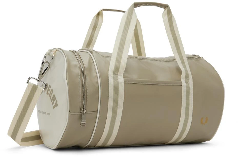 Fred Perry Taupe Classic Barrel Bag 2
