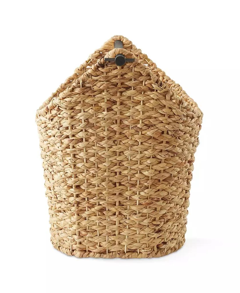 Casafield Woven Water Hyacinth Toilet Paper Roll Holder Basket with Wood Bar 7