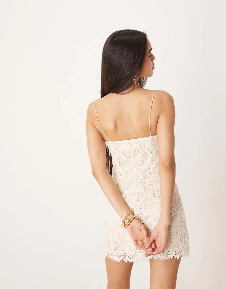 For Love & Lemons For Love & Lemons Claire mini dress in cream 2