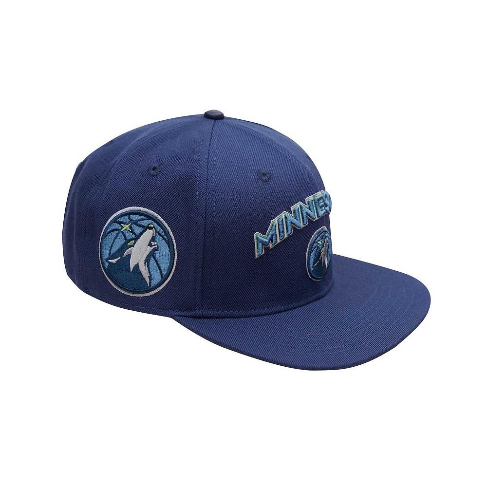 Pro Standard Men's Navy Minnesota Timberwolves Stacked Logo Wool Snapback Hat