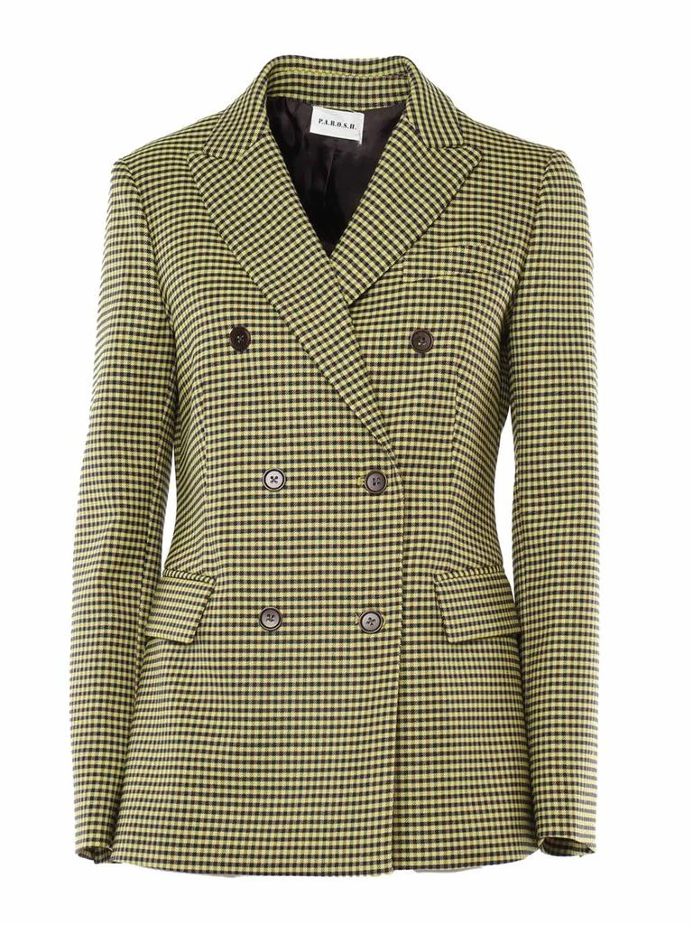 P.A.R.O.S.H. P.A.R.O.S.H. Double Breasted Houndstooth Blazer 1