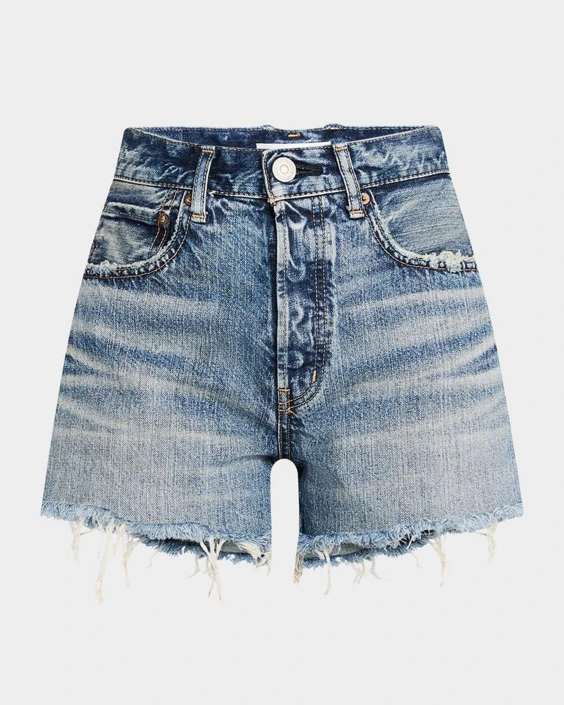 MOUSSY VINTAGE Brightwaters Frayed Denim Shorts 1