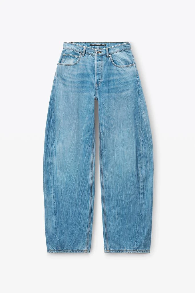 Alexander Wang OVERSIZED ROUNDED LOW RISE JEANS IN CREASE EFFECT 2